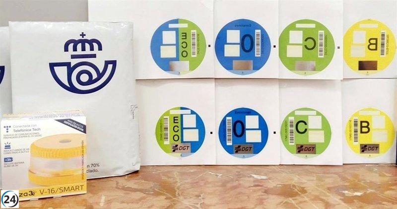 Correos simplifica la obtención de etiquetas ambientales de la DGT para la Zona de Bajas Emisiones en Huesca.