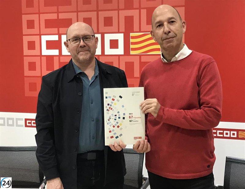 CCOO Aragón lanza 67 propuestas para cada escaño, buscando debate y transparencia electoral.