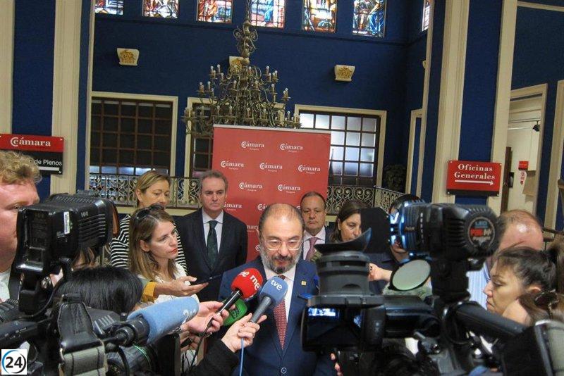Lambán considera prematuras las peticiones de Aragón Existe para futuros pactos.