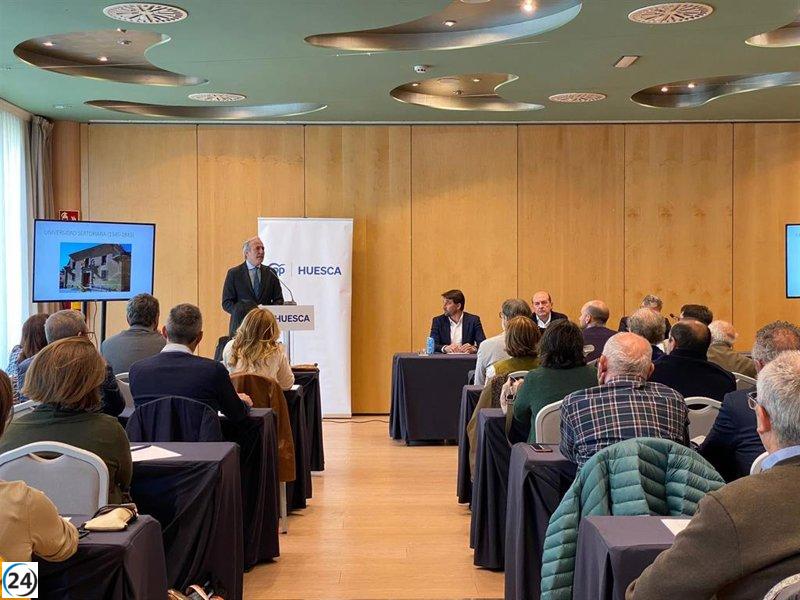 Azcón del PP propone campus biosanitario en Huesca con Hospital San Jorge y Walqa.
