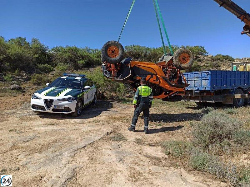 Encuentran cadáver en coche accidentado en Caspe.