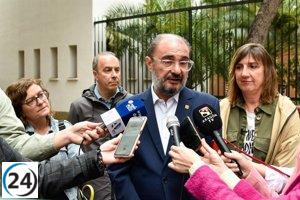 Lambán garantiza apoyo a agricultores y ganaderos ante sequía.