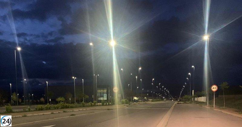 Reforma del alumbrado público concluye en la Plataforma Logística de Teruel.