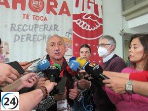 Álvarez (UGT) espera manifestaciones para demandar mayor remuneración.