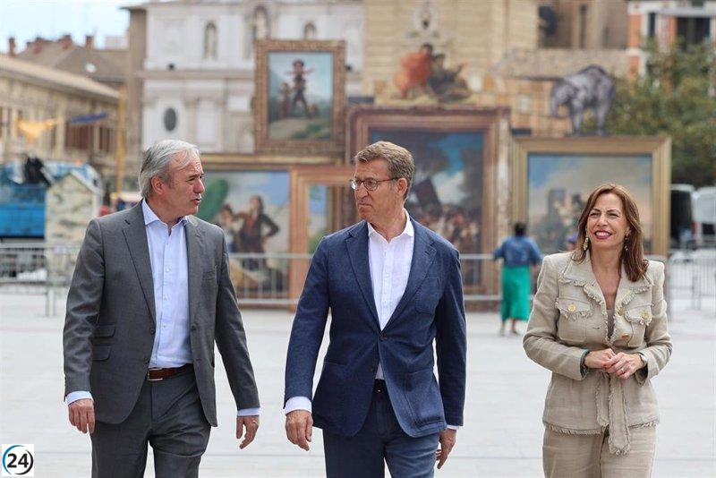 Feijoó (PP) busca restaurar la institucionalidad de la política en Zaragoza.