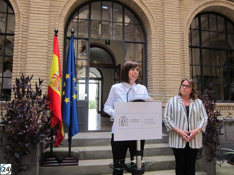 Ministra de Ciencia promete respaldo a fortalezas aeroespaciales en Aragón.
