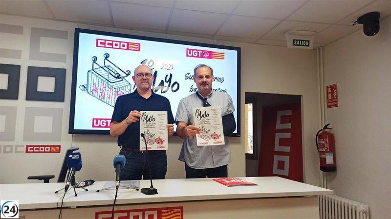 UGT y CCOO convocan a manifestarse el 1 de mayo por el reparto justo de beneficios empresariales.