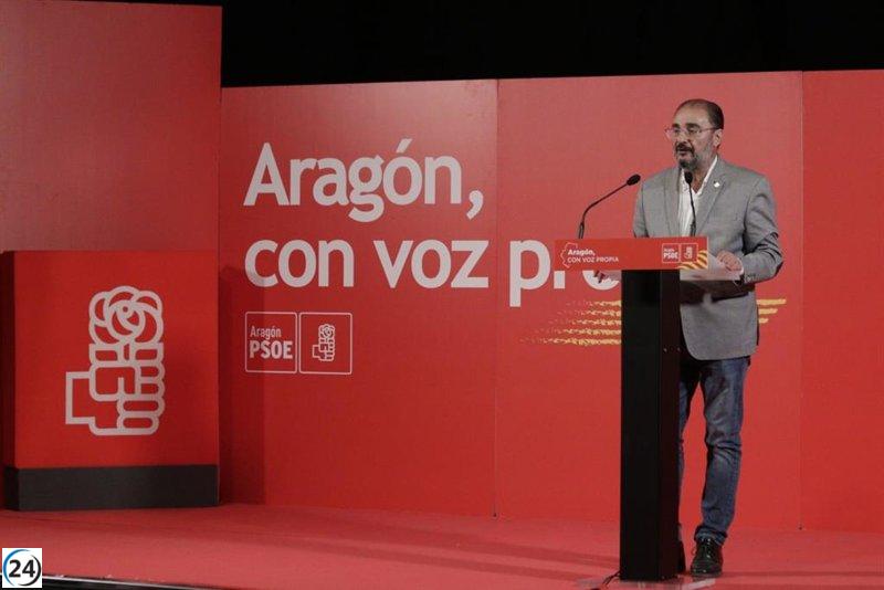 Lambán alaba el trabajo socialista para frenar la caída demográfica.
