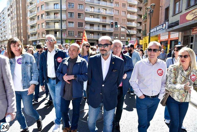 Lambán busca lograr pleno empleo en Aragón en la próxima legislatura.