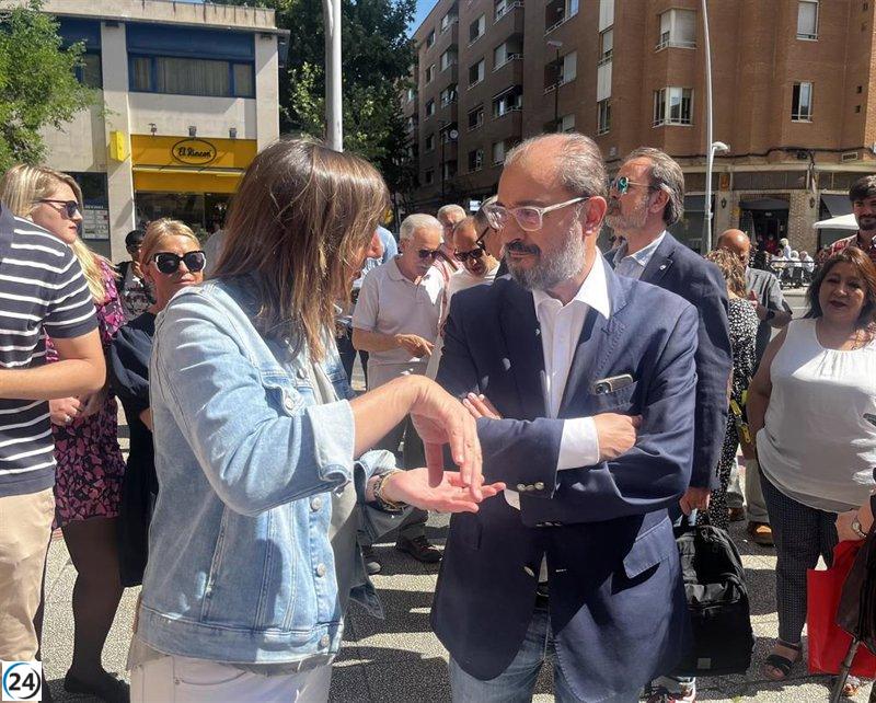 Javier Lambán defiende el liderazgo de Aragón en políticas contra la despoblación y critica al PP.