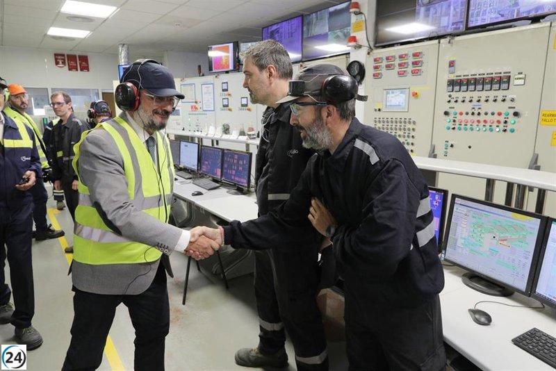 Lambán declara que el nuevo horno de Verallia posiciona a Aragón en la economía innovadora.