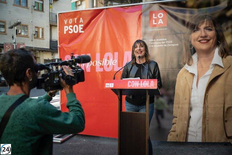 Ranera (PSOE) promete llevar a cabo las inversiones del Plan Local de Comercio de Zaragoza.