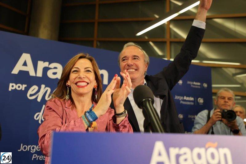 Azcón asegura que solo el Gobierno del PP es viable y promete liderazgo moderado.