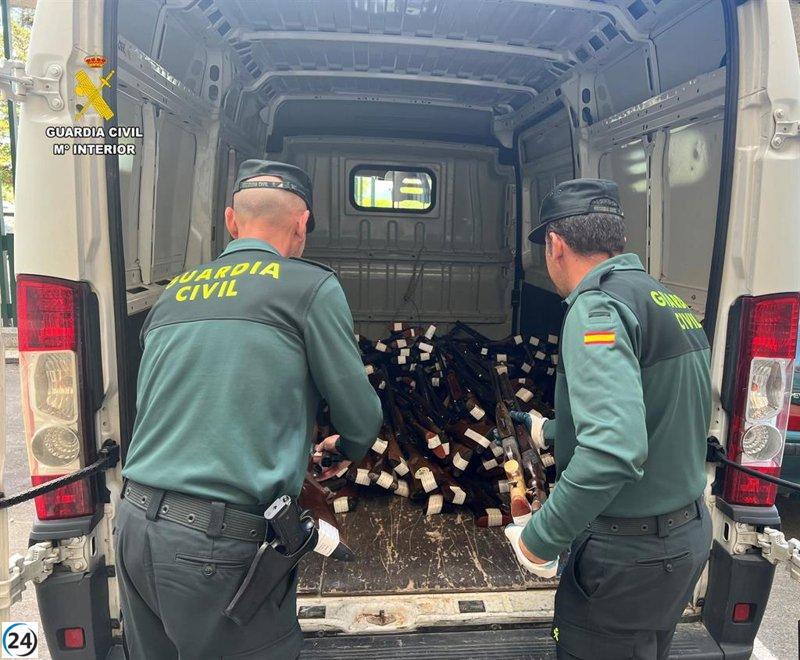 La Guardia Civil destruye más de 600 armas en Huesca.