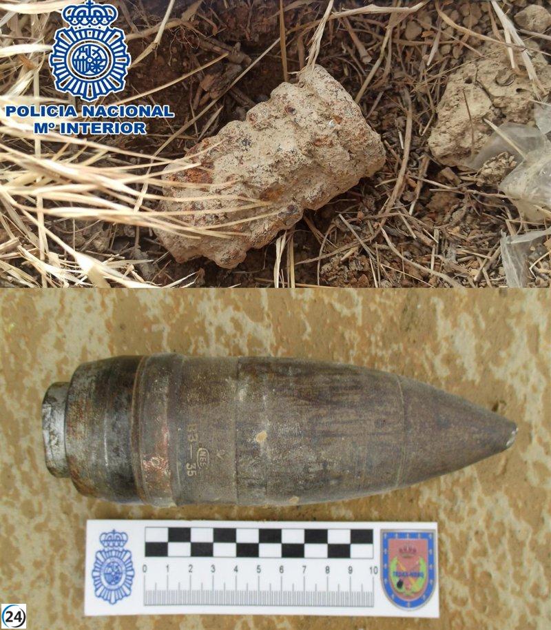 Fueron encontrados y desactivados dos artefactos, uno de la Guerra Civil, en propiedades privadas en Huesca.
