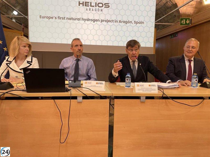 Aliaga apoya la creación de un hub de hidrógeno natural en Monzón por parte de Helios Aragón.
