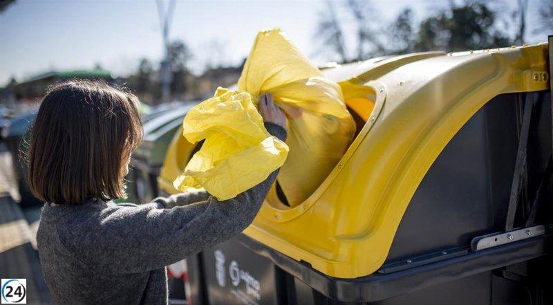 Aragón recicla más de 38,800 toneladas de envases domésticos en 2022.