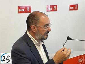 Lambán (PSOE) ofrece a TE la Presidencia de la DPT y cuestiona si Guitarte y el PAR apoyan al PP.