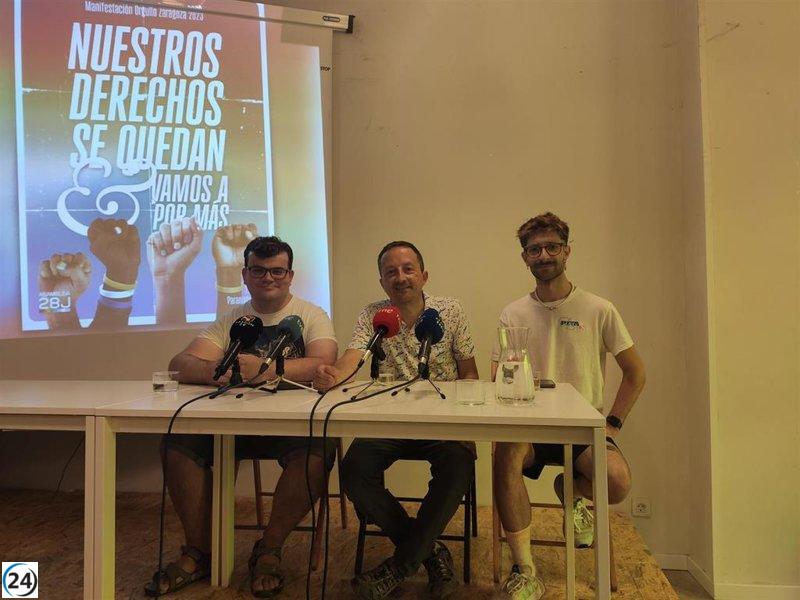 LGBTIQ exige más derechos en Orgullo Zaragoza ante irrupción de la derecha.