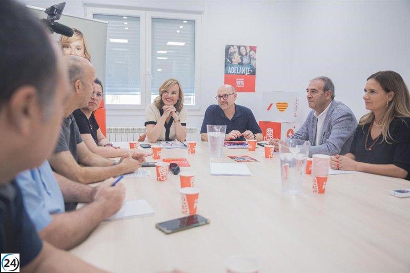 Pilar Alegría (PSOE) busca el voto para promover acuerdos con sindicatos y empresarios
