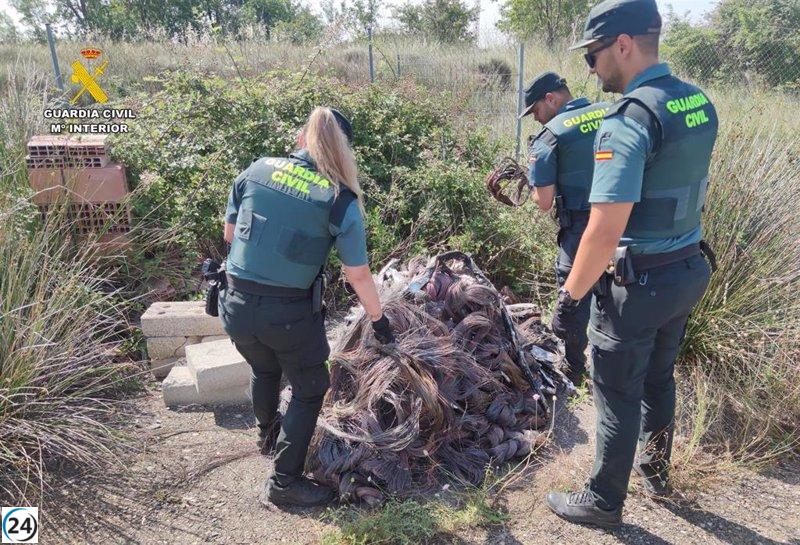 Detenidos por robo de cobre por valor de 3.800 euros en Loporzano (Huesca)