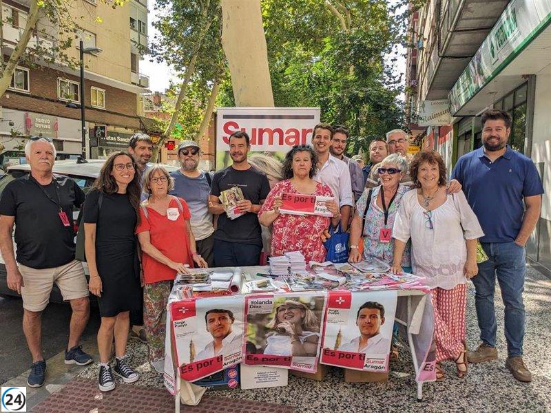 Pueyo (Sumar) busca representar Aragón en Madrid con orgullo y determinación