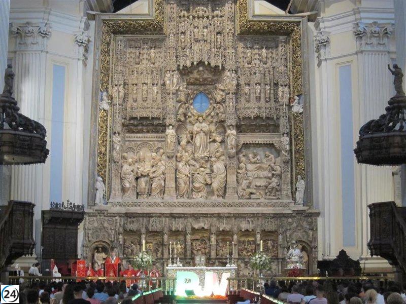Multitudinaria asistencia de jóvenes de diferentes países a la Basílica del Pilar de Zaragoza en su ruta hacia la JMJ.