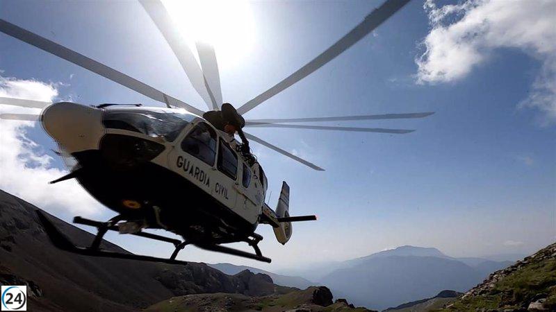 La Guardia Civil rescata en el Pirineo oscense durante el fin de semana.
