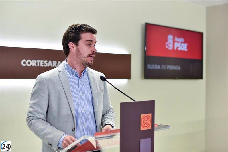 El socialista Villagrasa acusa al PP y VOX de intentar ensuciar la política en Aragón con la investigación sobre las energías renovables.