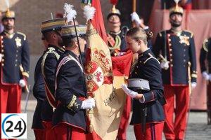 La Princesa Leonor realiza juramento de lealtad en la Academia General Militar de Zaragoza frente a los Reyes.