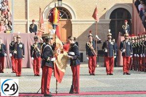 La Princesa Leonor jura lealtad a España bajo la mirada de los Reyes en la AGM.