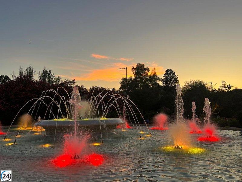Princesa Leonor ilumina fuentes de Zaragoza en honor a la Constitución
