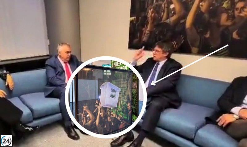Azcon denuncia la foto de Santos Cerdá con Puigemont como motivo de indignación para el PSOE