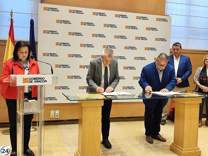 Convenio entre el Gobierno de Aragón y la Red Aragonesa de Desarrollo Rural generará 900 empleos con una inversión de 55 millones.