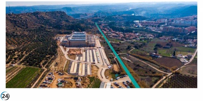 Inician los trabajos de urbanización del vial del nuevo hospital en Alcañiz, Teruel