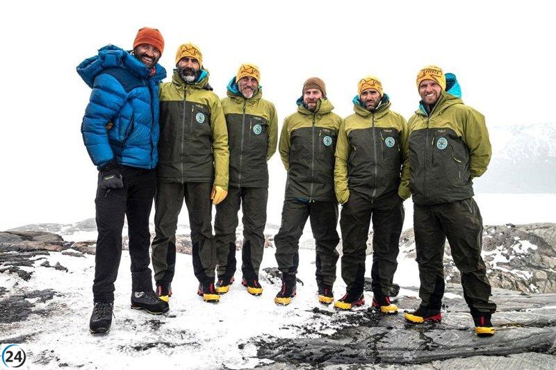 Militares españoles y chilenos cambian el objetivo de ascenso al cerro San Lorenzo debido a las condiciones ventosas