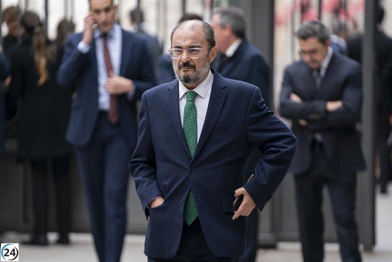 Javier Lambán, abatido por la cesión de Pamplona a los 