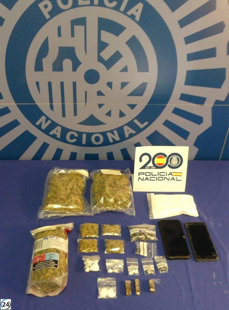 Detenido individuo en Jaca con droga lista para propagarse en el área pirenaica durante la temporada festiva.