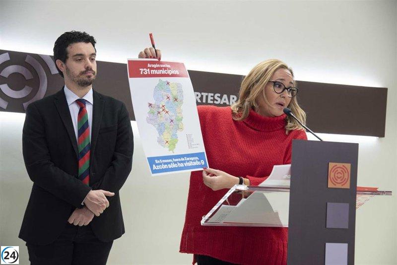 El PSOE critica la pérdida de empleos y el aumento de la lista de espera bajo la gestión de Azcón en solo cinco meses